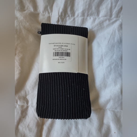 NWT Ann Taylor Loft Black Tights - Large - Picture 2 of 3